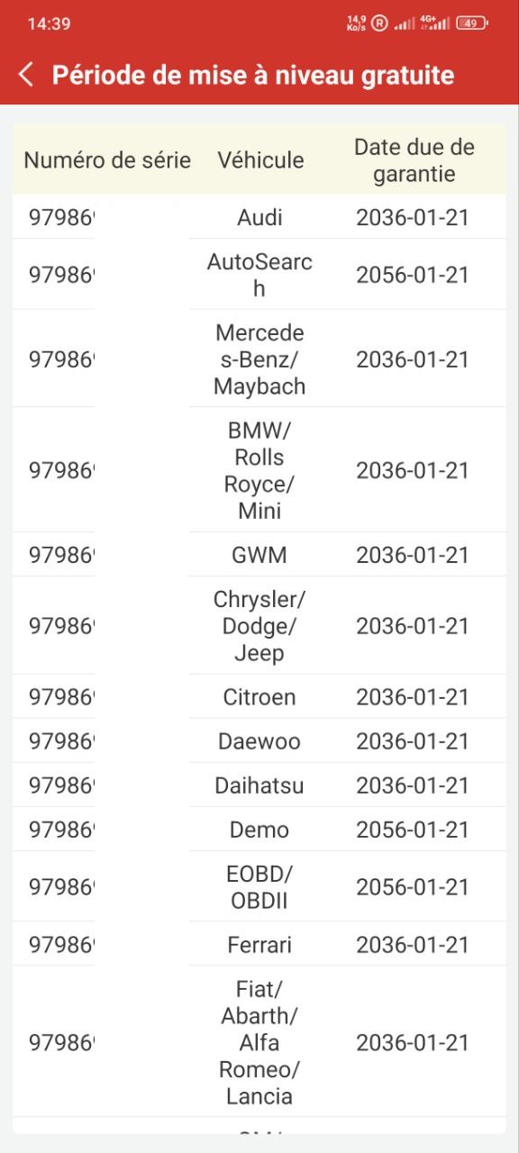 10 years subscription for THINKDIAG 1 on EASYDIAG app
